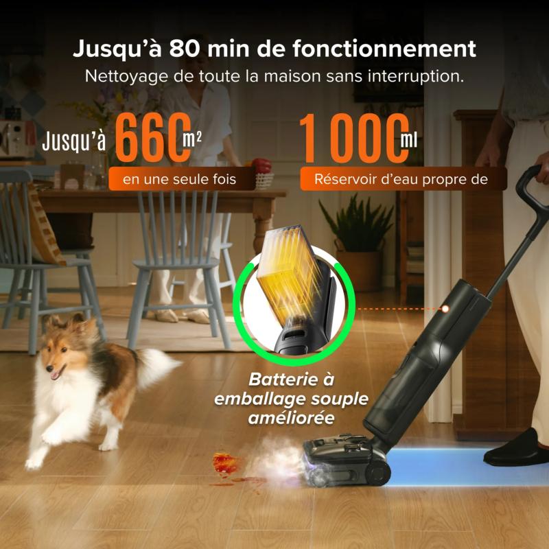 Nettoyage vapeur du Roborock F25 Steam