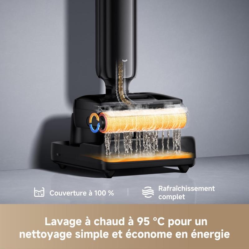 Autolavage et séchage à 95 °C du Dreame T12 Pro