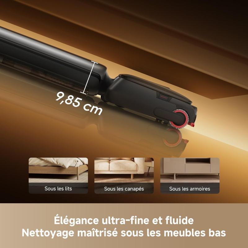 Bras WhaleSweep et format ultrabas du Dreame T16 Pro Heat