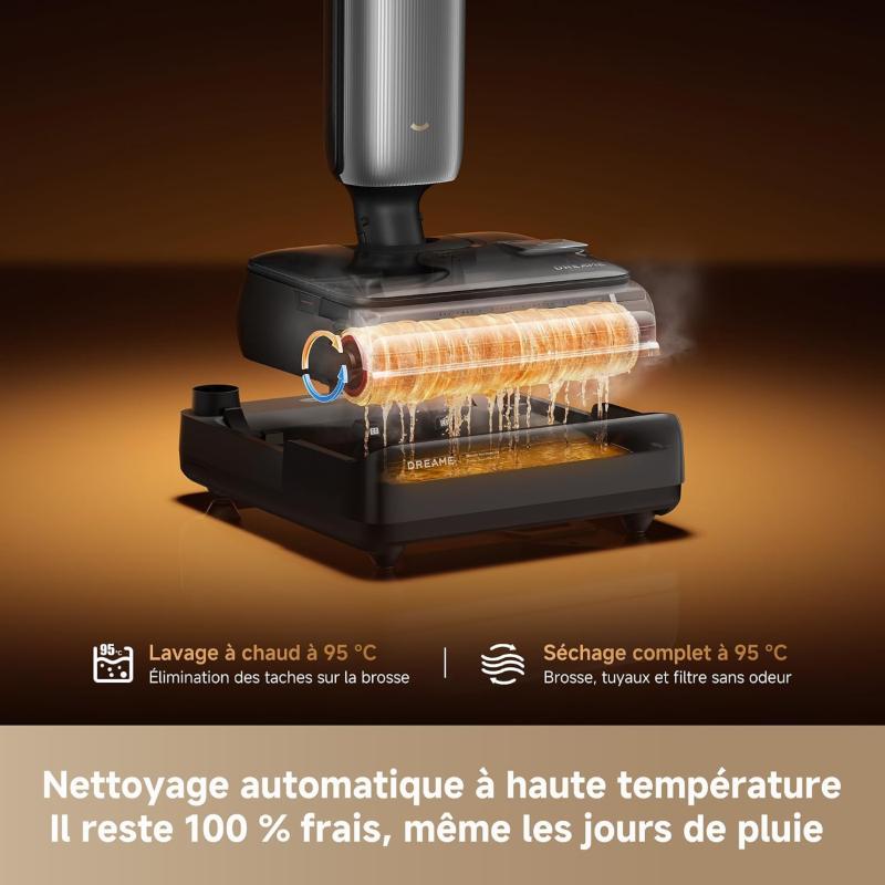 Autolavage à 95 °C du Dreame T16 Pro Heat
