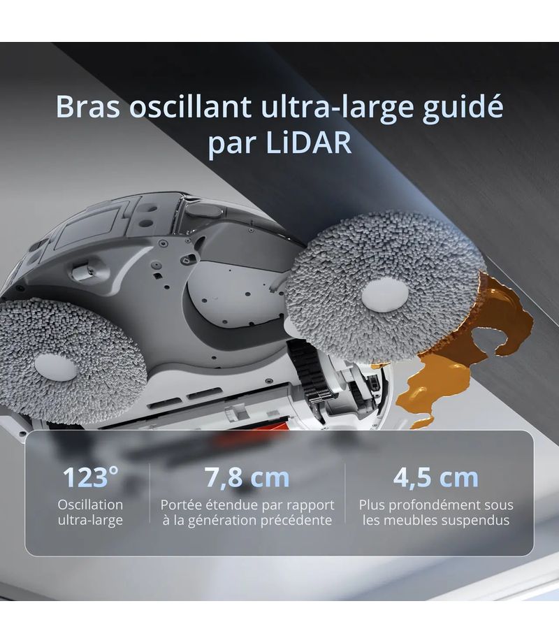 Navigation LiDAR et bras robotique du DJI ROMO P2 Transparent