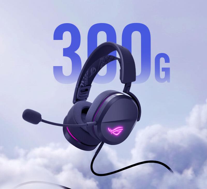 Confort et éclairage RGB du casque Asus ROG Pelta Core