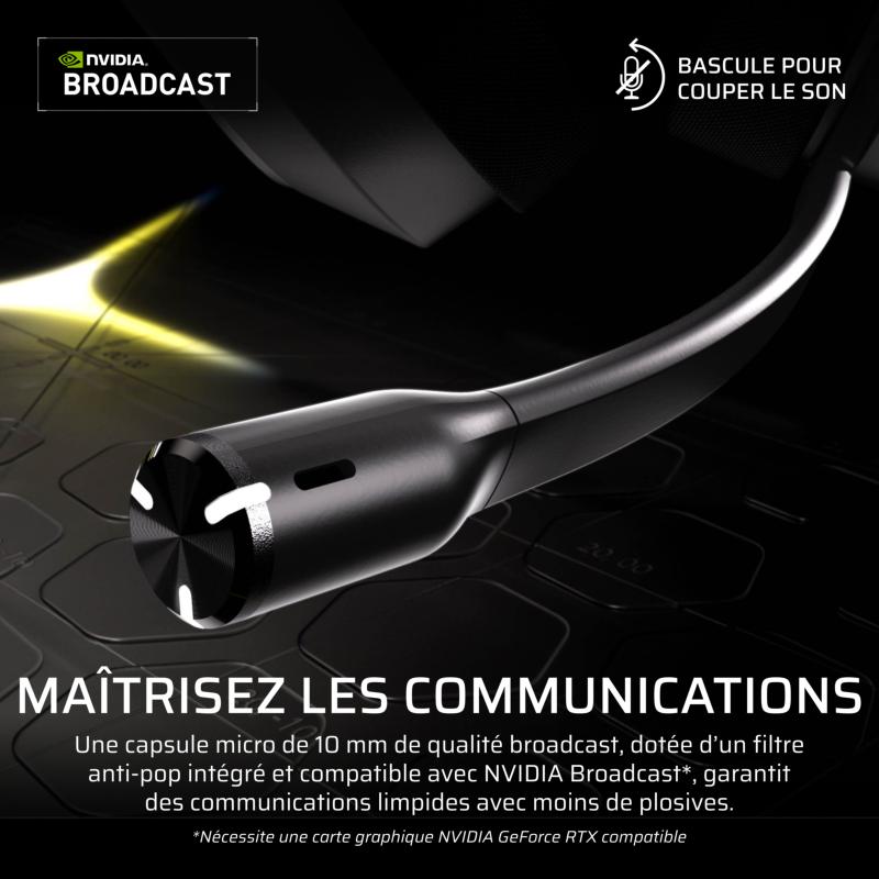 Microphone omnidirectionnel et coussinets à mémoire de forme du Corsair HS80 v2 Max Wireless