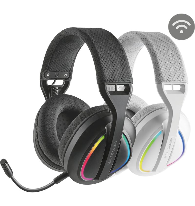 Casque-micro gamer sans fil Mars Gaming MHW-Quasar noir