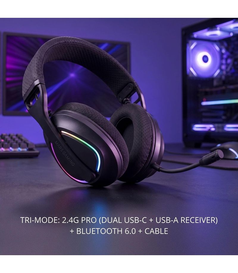 Tableau des connexions et compatibilités du casque Mars Gaming MHW-Quasar