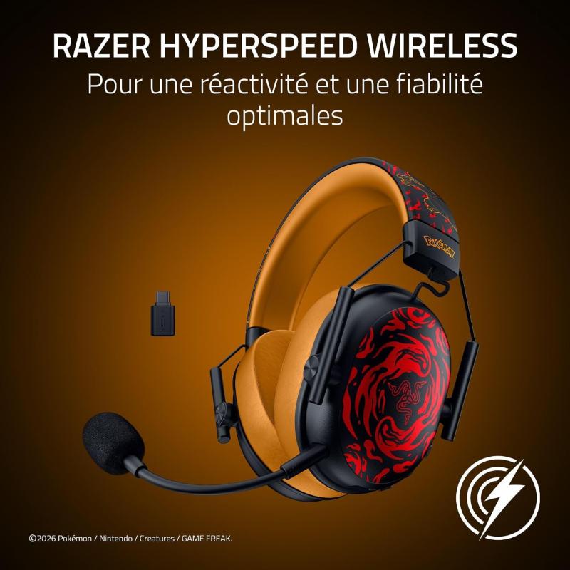 Casque gaming Razer BlackShark V3 X HyperSpeed édition Pokémon Lucario bleu et noir