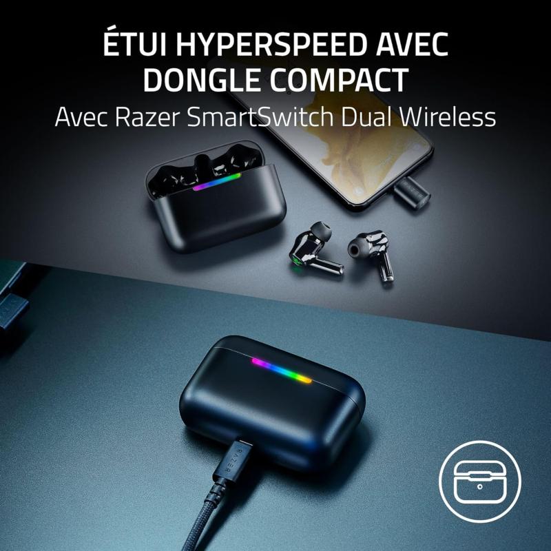 écouteurs gaming Razer Hammerhead V3 X HyperSpeed RGB