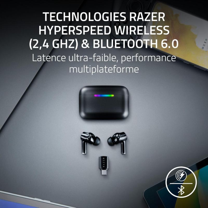 connexion hyperspeed écouteurs razer faible latence gaming