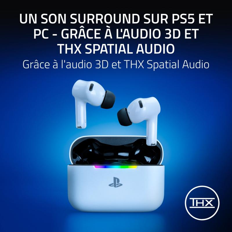 Commandes tactiles des écouteurs Razer Hammerhead V3 X HyperSpeed for PlayStation