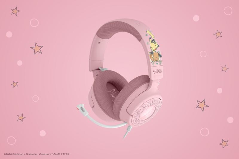 Casque gaming Razer Kraken V4 X Pokémon Pikachu Évoli Edition