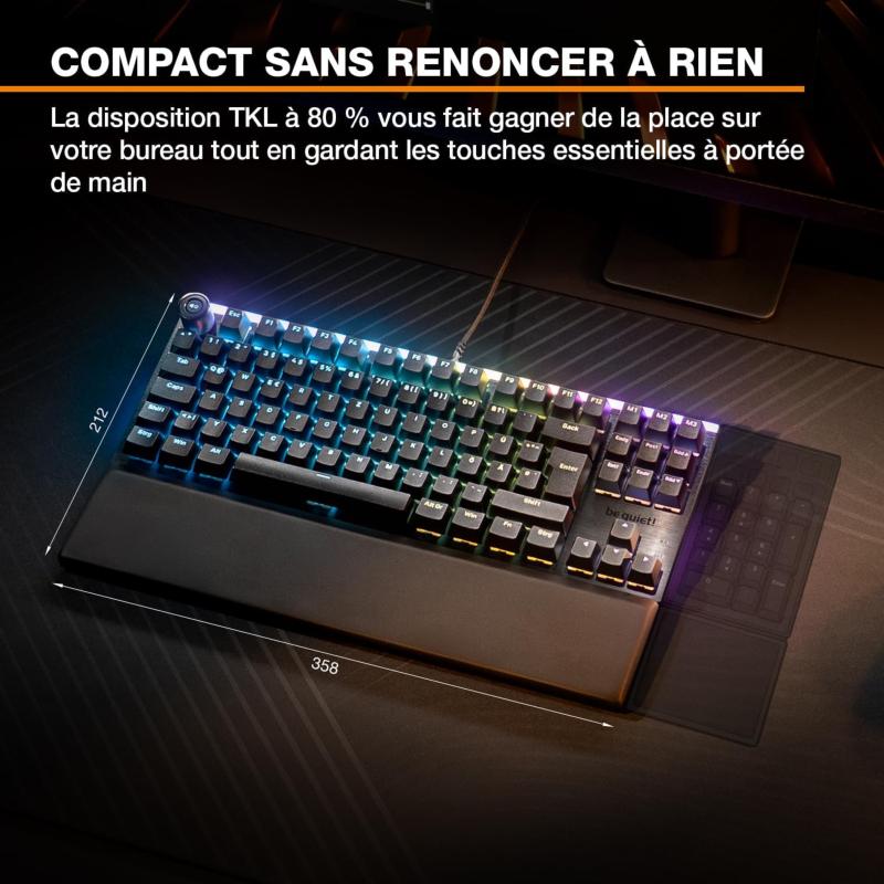 Clavier gaming be quiet! Light Mount TKL Silent Linear