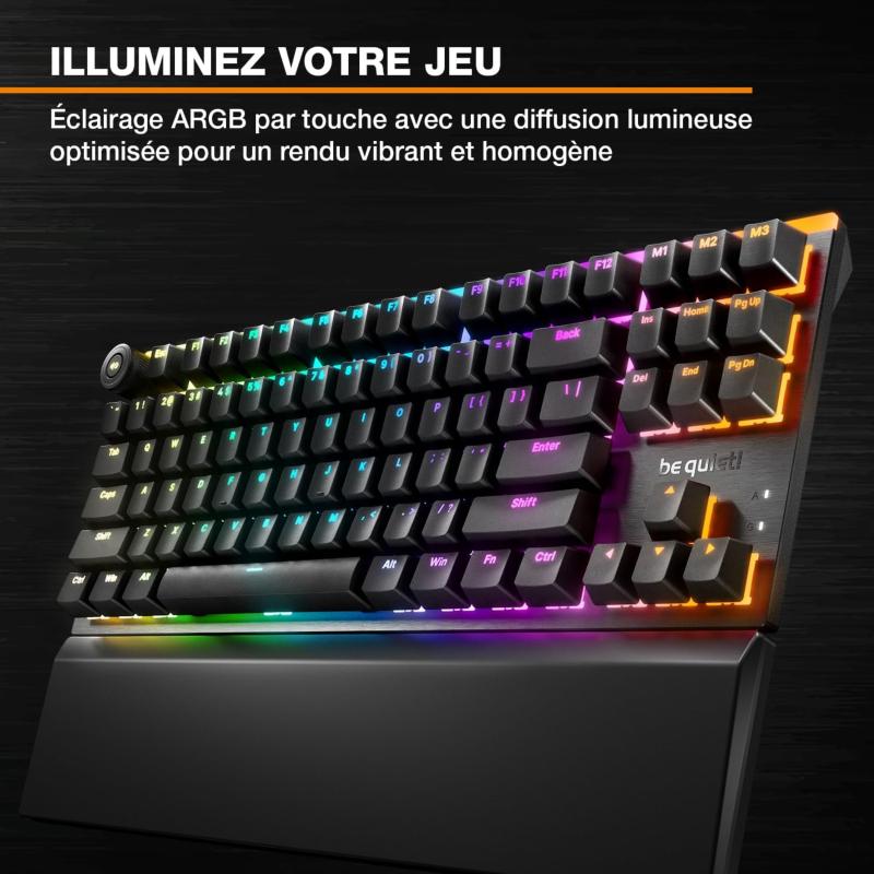 Éclairage ARGB du clavier be quiet! Light Mount TKL Silent Linear