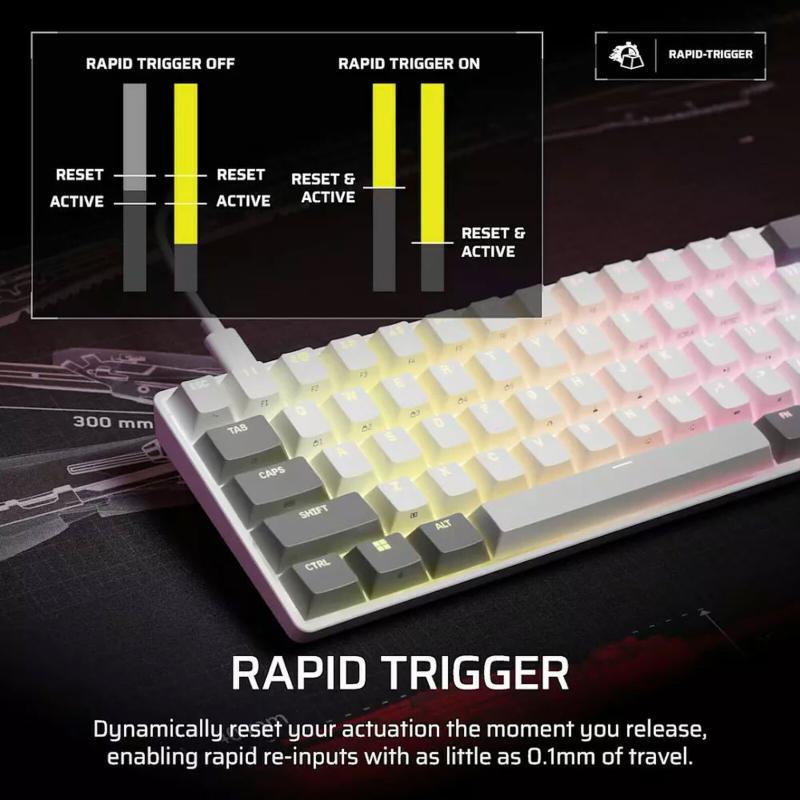 Hyperpolling 8000 Hz et FlashTap SOCD sur clavier gaming Corsair