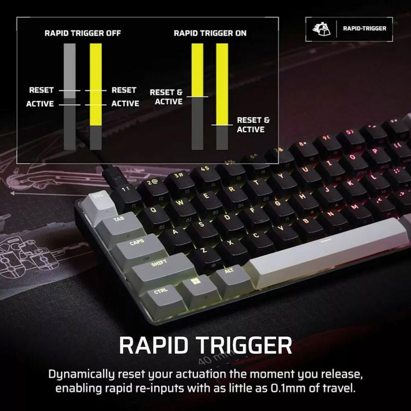 Hyperpolling 8000 Hz et FlashTap SOCD sur clavier gaming Corsair
