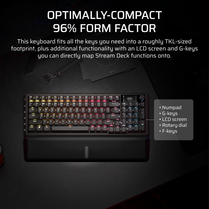 Disposition compacte 96 pour clavier Corsair Vanguard