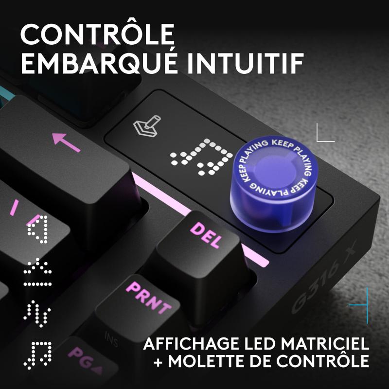 Switchs tactiles interchangeables du Logitech G G316 X 75