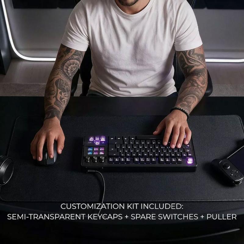 Commandes SmartDeck LCD et interrupteurs mécaniques HAIMU Red du Mars Gaming MK-Master