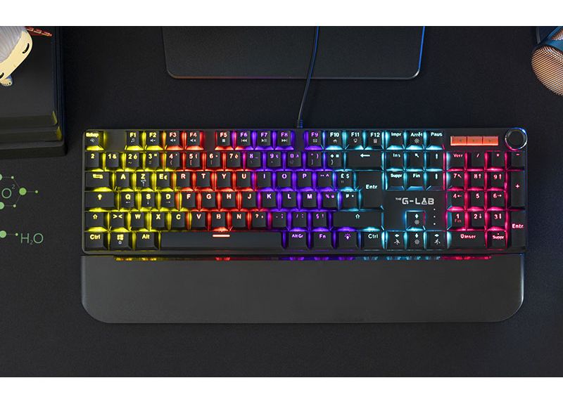 Clavier gaming mécanique The G-Lab KEYZ Carbon Pro noir