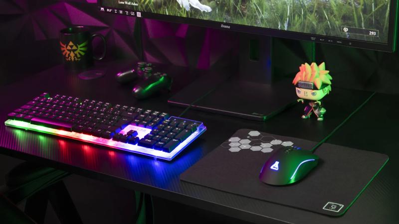 pack gaming The G-Lab Combo Neon clavier souris casque tapis