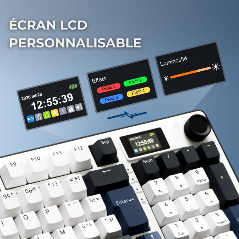 Écran LCD personnalisable du clavier The G-Lab KEYZ ELITE 450