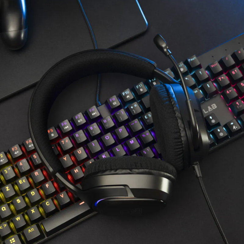Casque gamer avec micro rétractable The G-Lab KORP Mercury
