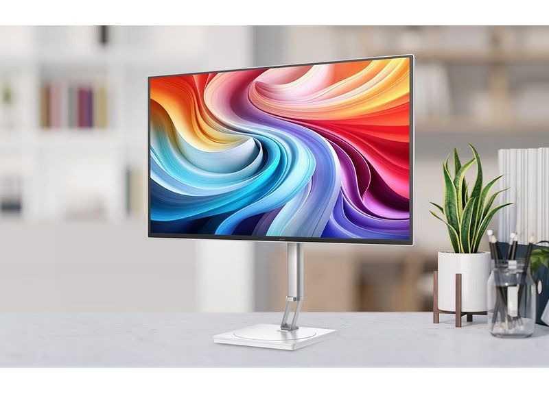 Écran Acer CE270KXwmiippruzx blanc avec dalle QD-OLED 4K de 26,5 pouces