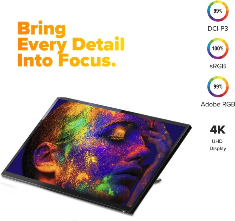 Affichage 4K et création graphique sur l'Alogic Clarity Fold Touch 27C4KPDTF