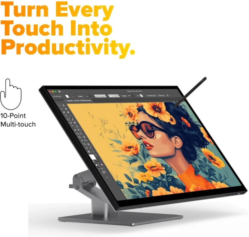Pied pliable et utilisation tactile de l'écran Alogic Clarity Fold Touch