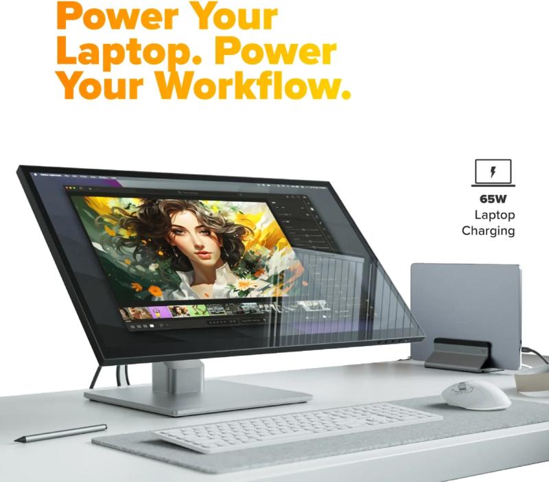 Webcam 4K et connectique USB-C de l'Alogic Clarity Fold Touch 27C4KPDTF