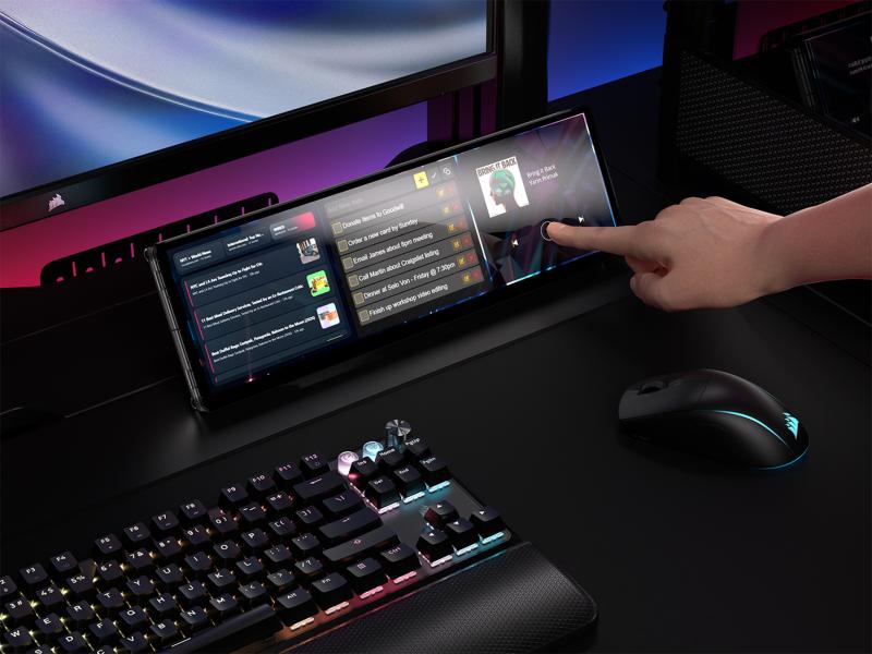 Affichage panoramique du CORSAIR XENEON EDGE pour widgets et monitoring