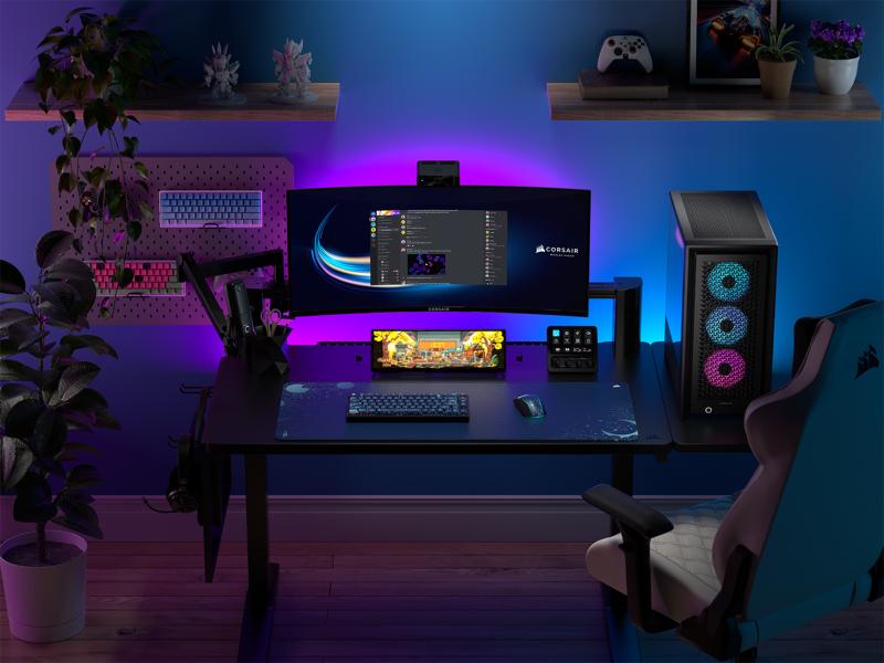 Interface tactile et personnalisation iCUE du CORSAIR XENEON EDGE