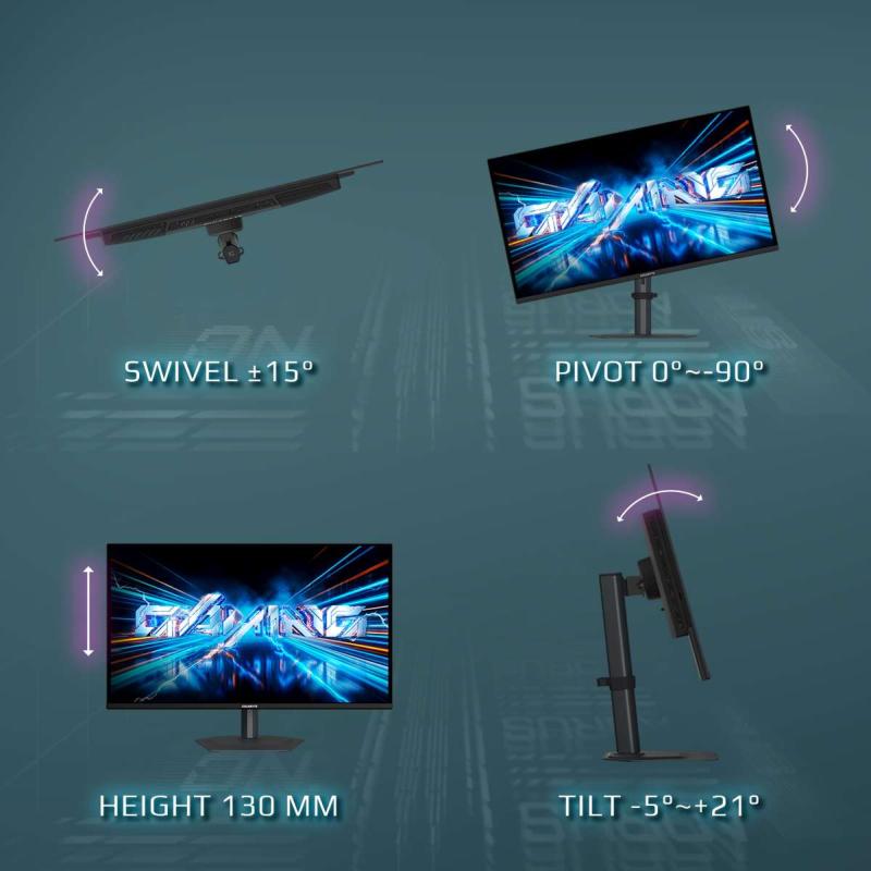 Support ergonomique du GIGABYTE GO27Q24A OLED