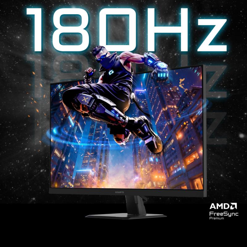 Affichage QHD et rafraîchissement 180 Hz du moniteur Gigabyte GS32QA