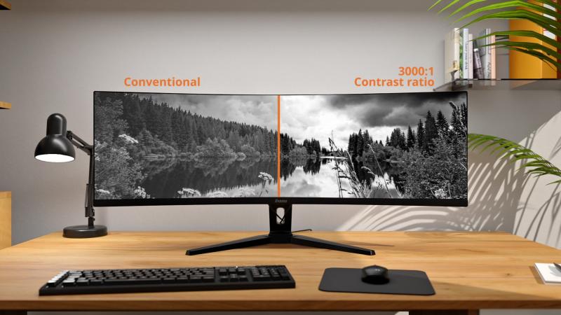 Dalle VA incurvée 1500R du iiyama ProLite XCB4994DQSU-B1