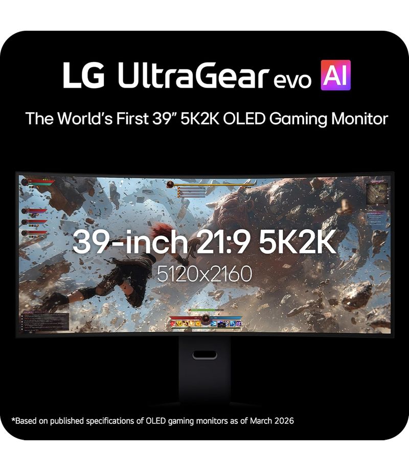 Emplacement pour une illustration de la dalle Tandem OLED 5K2K du LG UltraGear 39GX950B-B