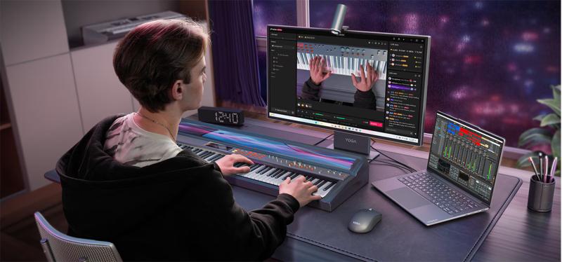 Caméra 4K et système audio du Lenovo Yoga Pro 27UD-10