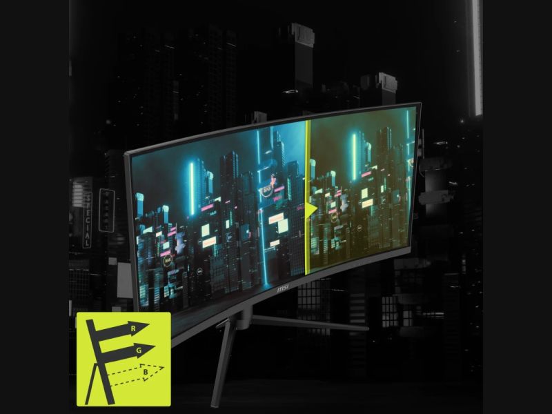Affichage panoramique UWQHD du MSI MAG 342CQR E2