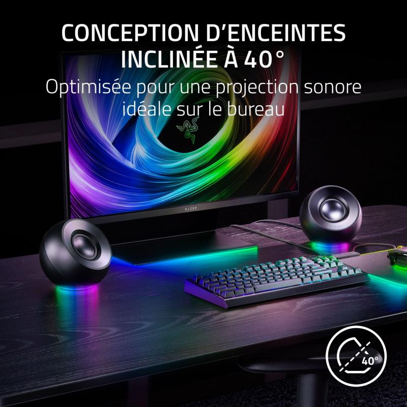 Enceintes PC stéréo Razer Mako X avec éclairage Chroma RGB