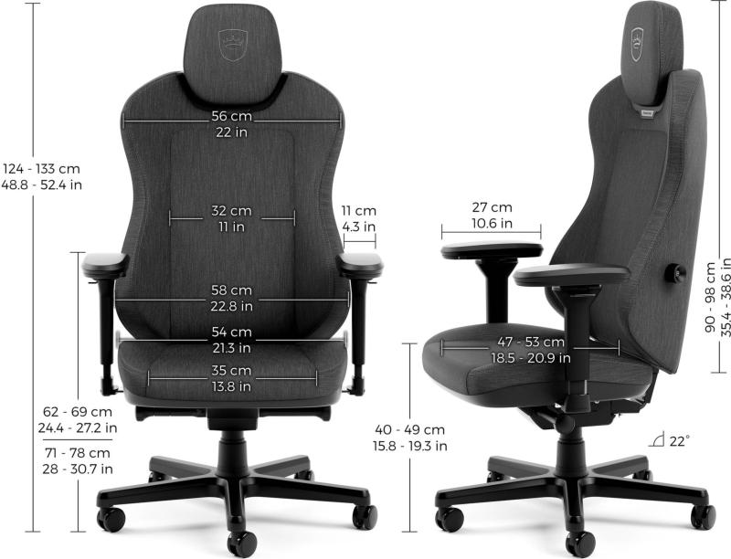 Accoudoirs 4D Pro et structure premium du noblechairs AURA