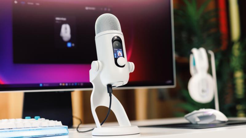 Commandes et écran LED du microphone Logitech G Yeti 2