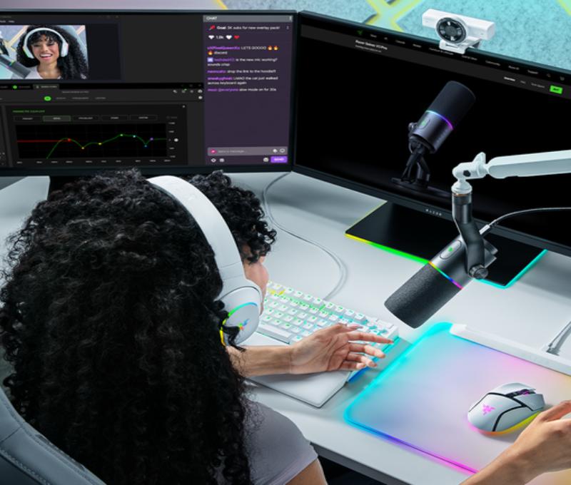 Connectique USB-C et XLR du Razer Seiren V3 Pro