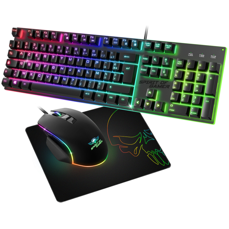 Pack gaming Spirit of Gamer Ultimate 100 avec clavier souris et tapis