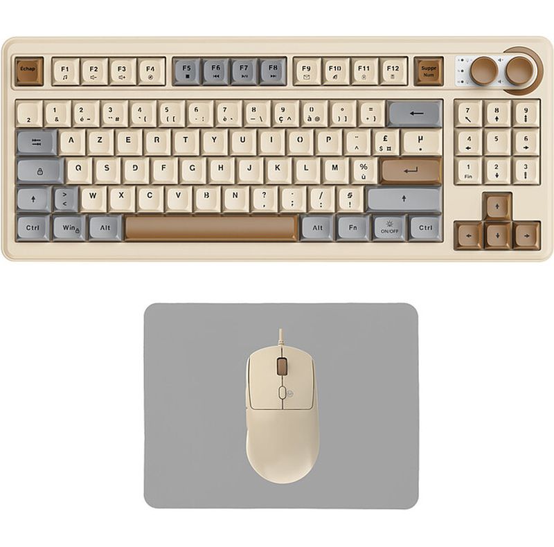 Pack gaming The G-Lab Combo Orion avec clavier TKL, souris optique et tapis de souris