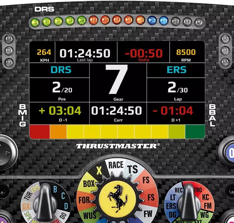 écran LCD volant Ferrari SF25 simulation F1 données course