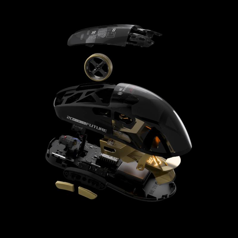 Vue de profil de la souris ROG Harpe II Extreme Edition 20