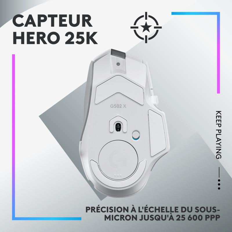 Technologies de précision et interrupteurs LIGHTFORCE de la Logitech G G502X Plus