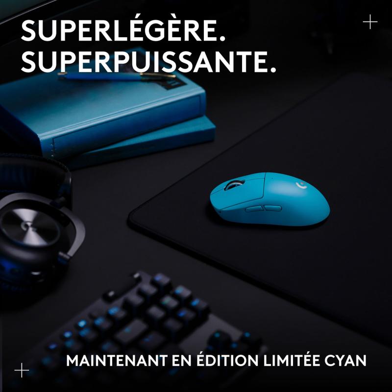Logitech G Pro X Superlight 2 édition limitée cyan