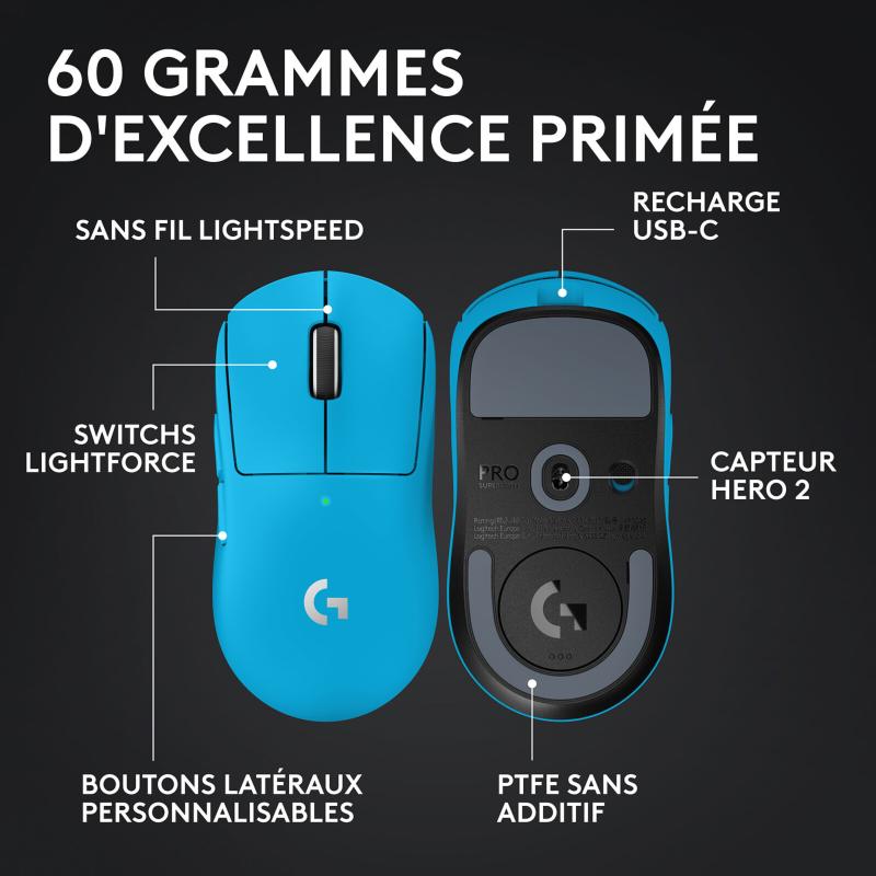 Capteur HERO 2 de la souris Logitech G Pro X Superlight 2