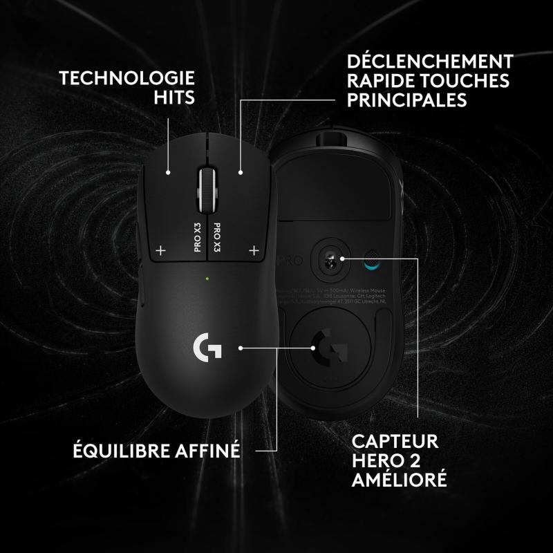 Châssis léger de la Logitech G Pro X3 Superstrike