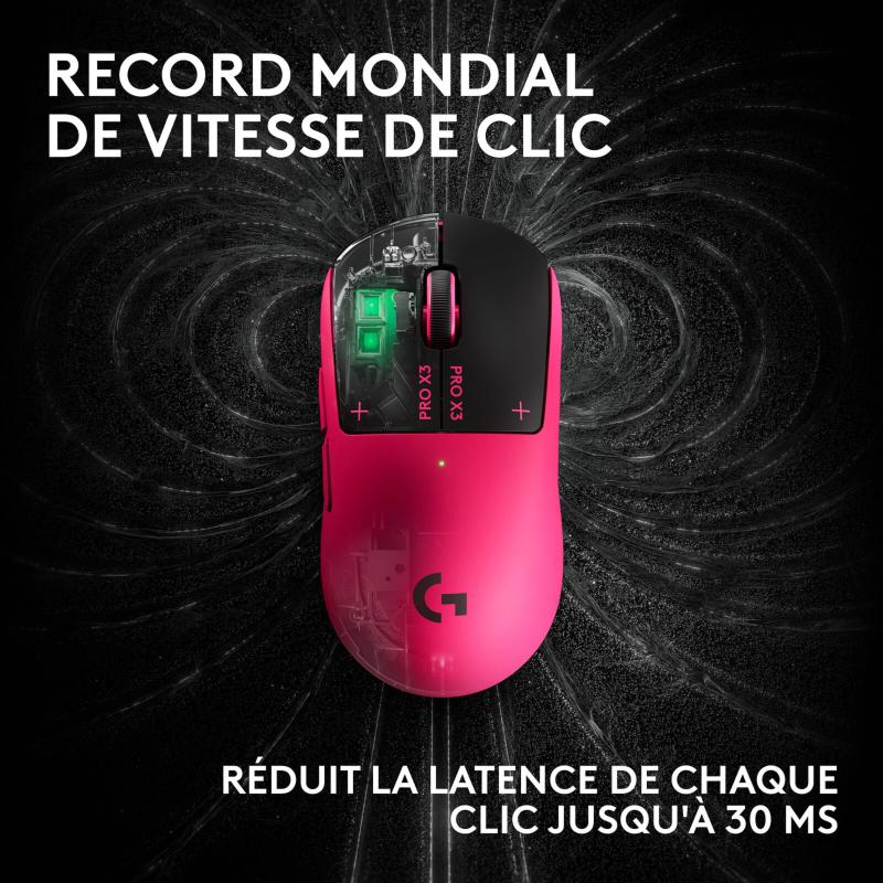 Souris gaming noire Logitech G Pro X3 Superstrike